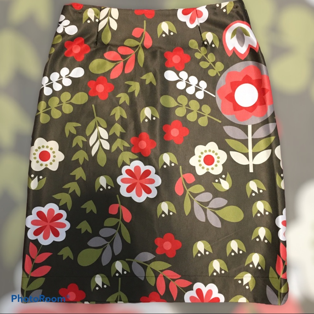 Misslook retro print Knee length skirt